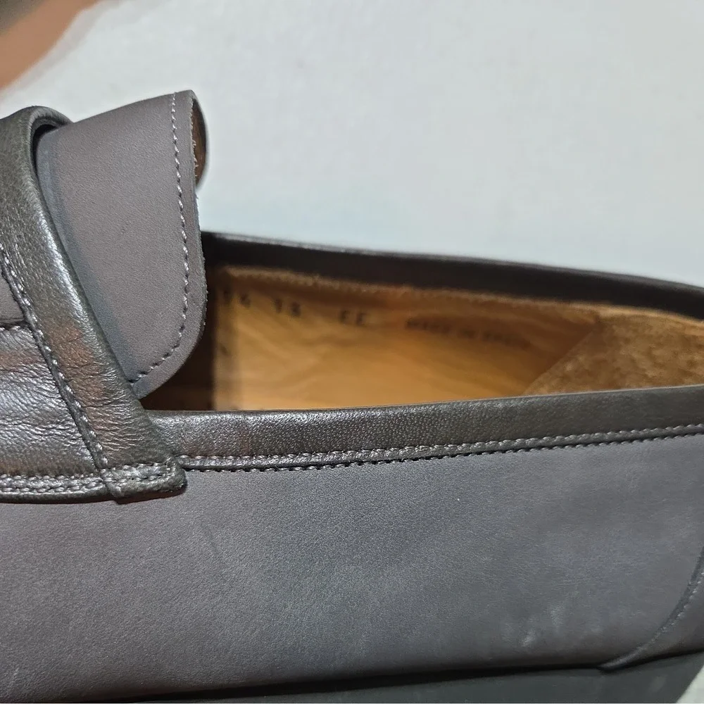 E.T. Wright Masters Collection Mens Gray Loafers 604149 Made In Spain